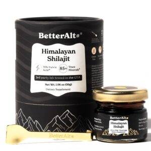 Exemple de shilajit de haute qualité : 100% pur avec 75% d'acide fulvique